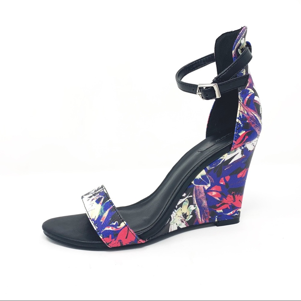 ALDO Floral Matted Wedge Sandals